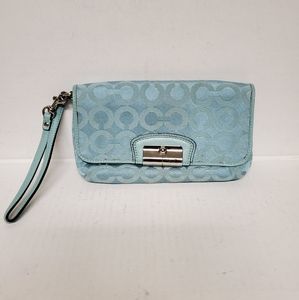 Coach Wrislet Pouch Baby Blue